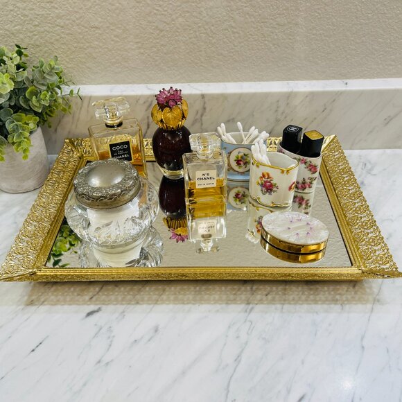 ❌SOLD❌Vintage Hollywood Regency Vanity mirror/tray - Picture 9 of 13